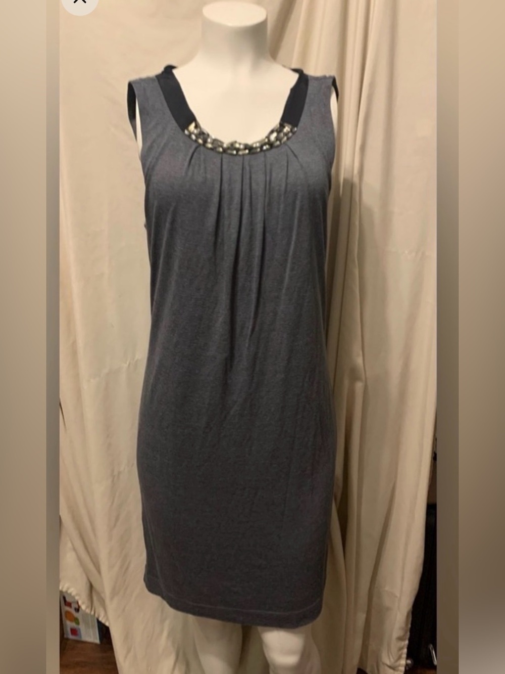 Loft jersey charcoal grey dress s